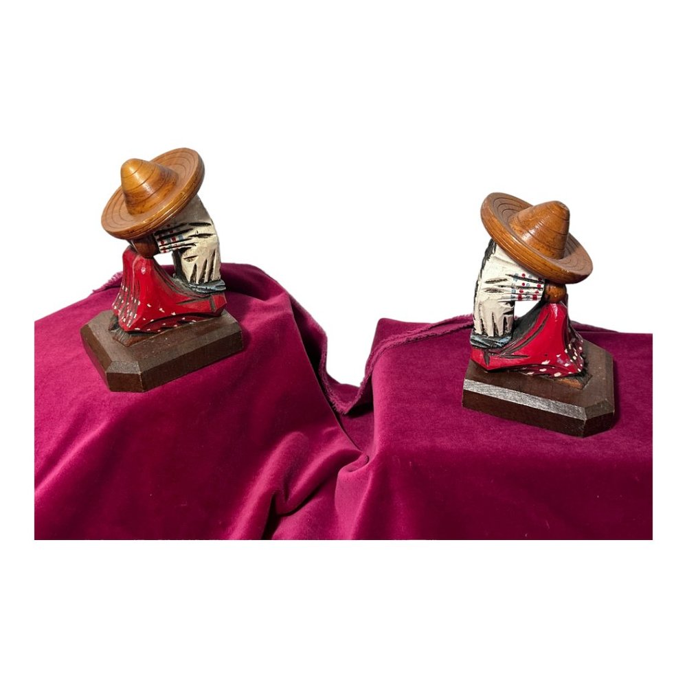 1960S VINTAGE SET OF FOLKART MEXICAN BOOKENDS - Picture 2 of 7